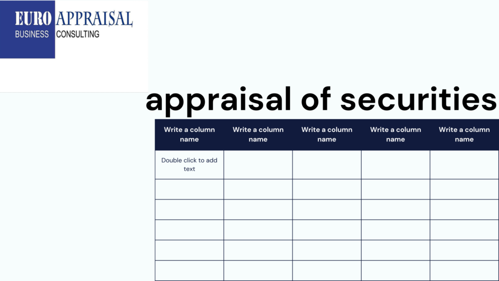 appraisal of securities 1